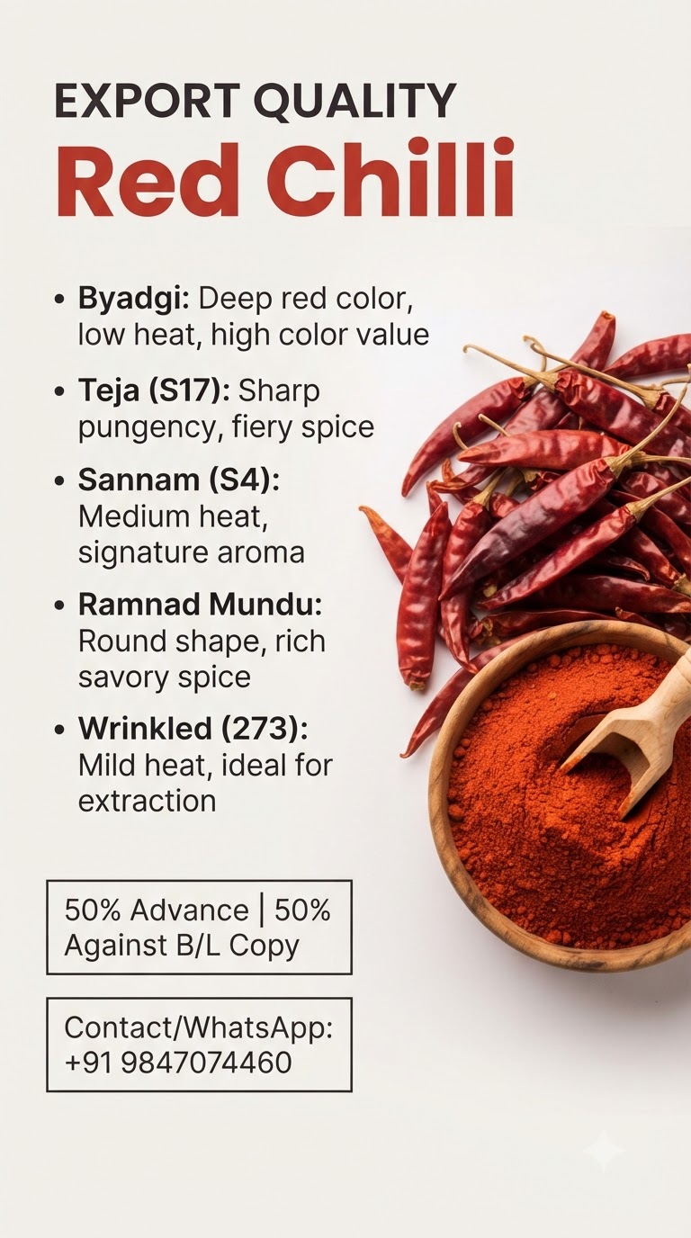 Premium Exportrt-quality Red chilli