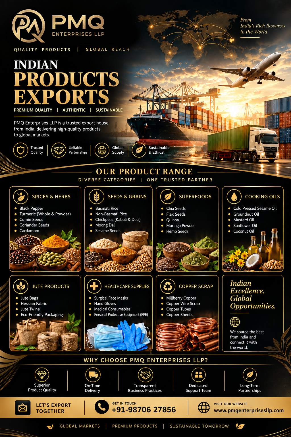 Greetings from PMQ Enterprises LLP, India